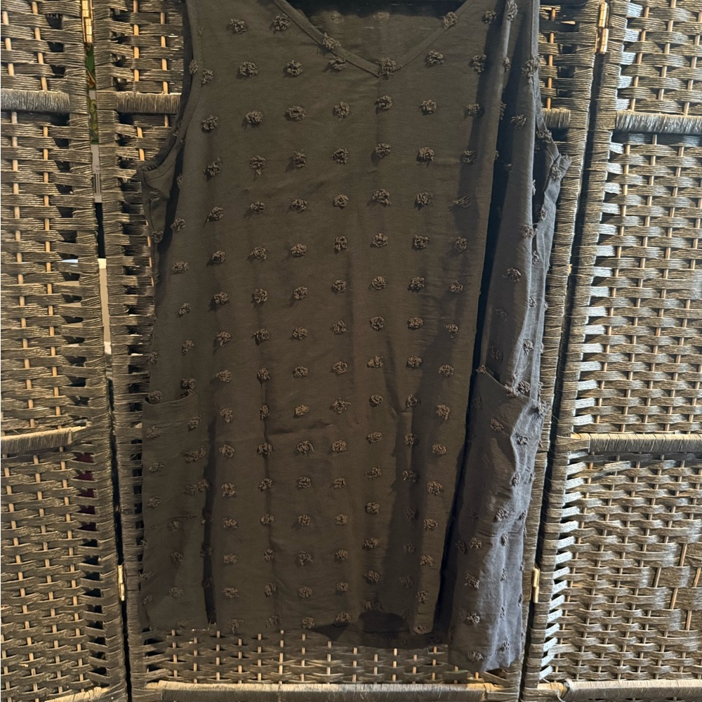 Black Sleeveless Textured Dress